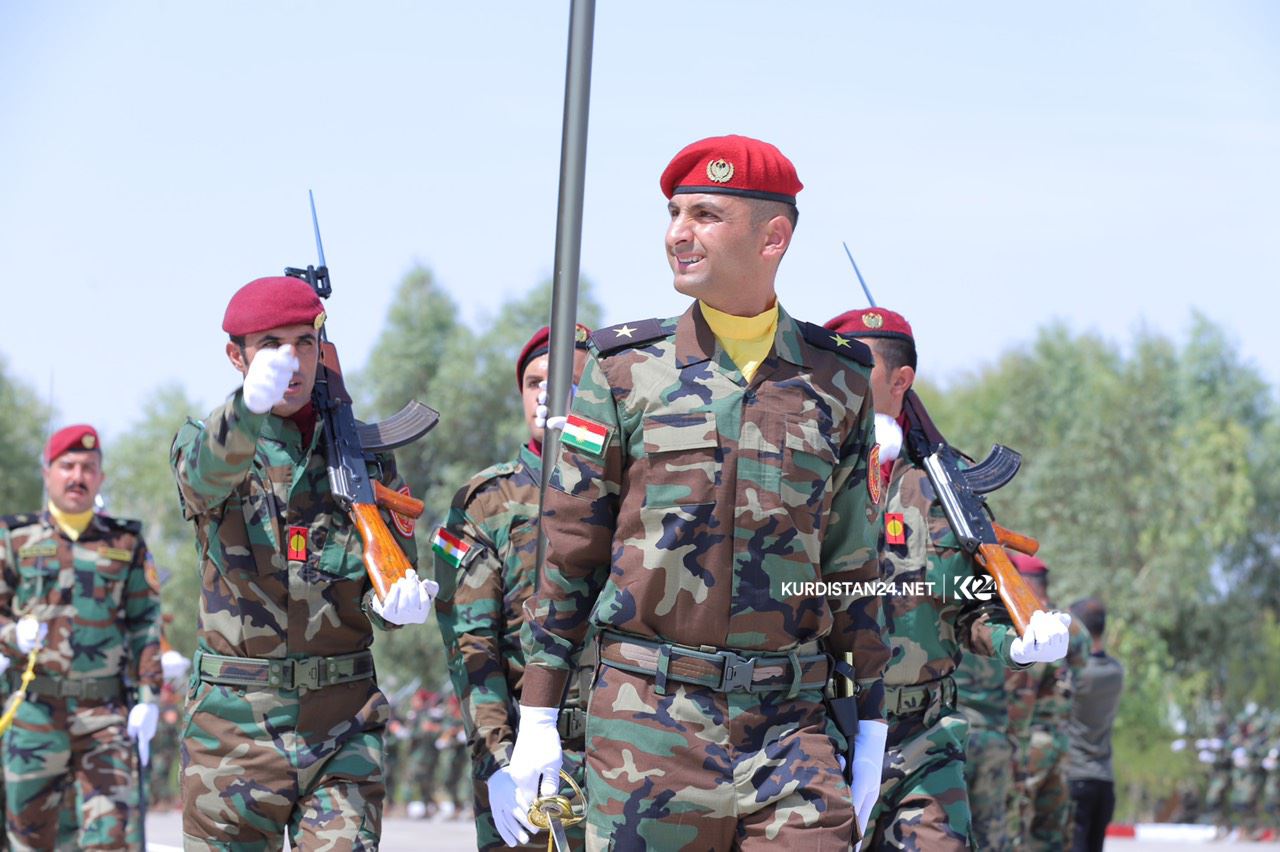 A total of 457 Kurdish Peshmerga fighters completed months of military training which US-led coalition advisers supervised, Aug. 27, 2019. (Photo: Kurdistan 24)